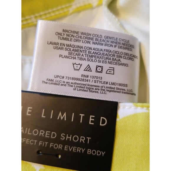 The Limited Women's Lime Green Size 14 Oversized Floral Summer Tailored Short - Picture 5 of 10
